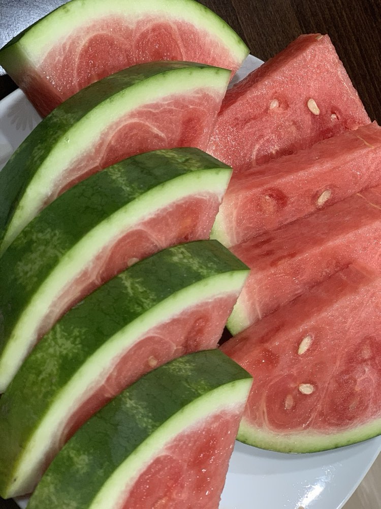 Watermelon cut into slices.